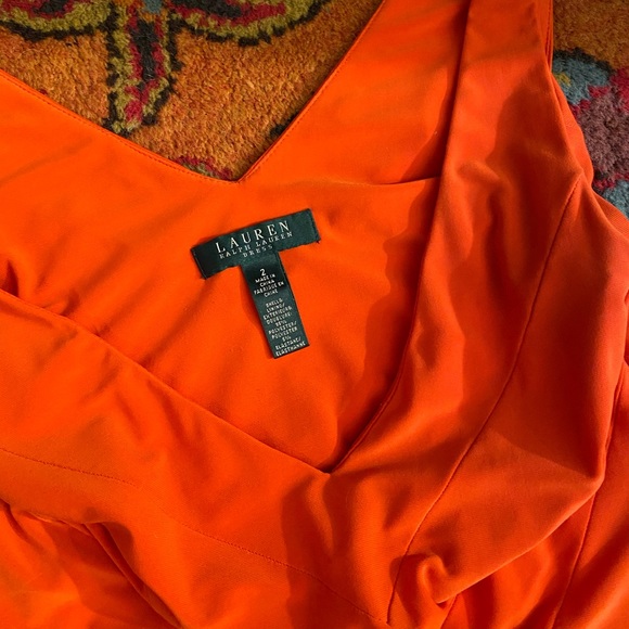 Lauren Ralph Lauren Stretch Orange Dress 🍊 - Picture 2 of 7
